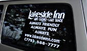 Lakeside Inn Vinyl Window Letters