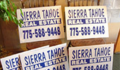 Real Estate Signs - sierra tahoe real estate signs