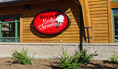 Backlit Signs - red hut backlit sign