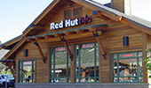 Channel Letter - red hut channel letter sign