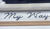 Boat Graphics - My Way boat graphic