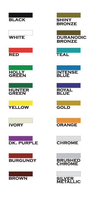 Trim Cap Color Chart