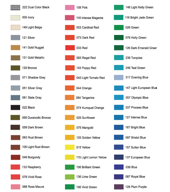 3m Vinyl Colour Chart