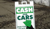 Cash for Cars A-frame