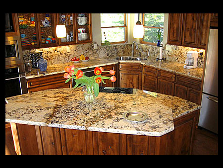 Beautiful customized kitchen coutertops.